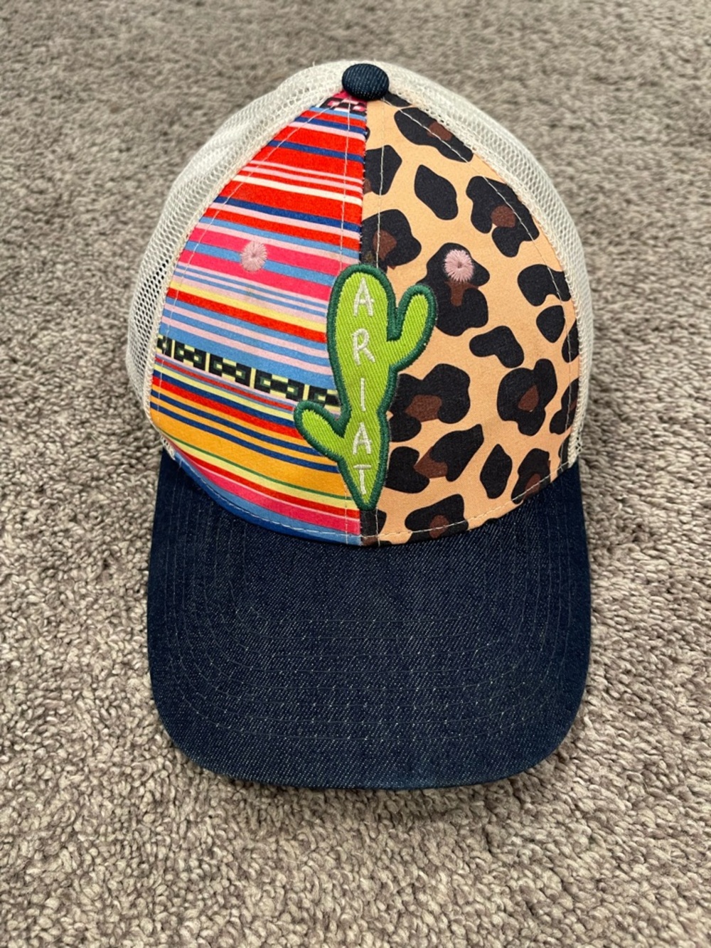 Ariat Women’s Trucker Hat Serape Leopard Print Cactus Patch Mesh Snapback Cap